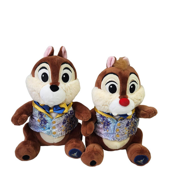 Disney Chip & Dale 50th Anniversary Brown Chipmunks Stuffed Animal Plush Toy 8"